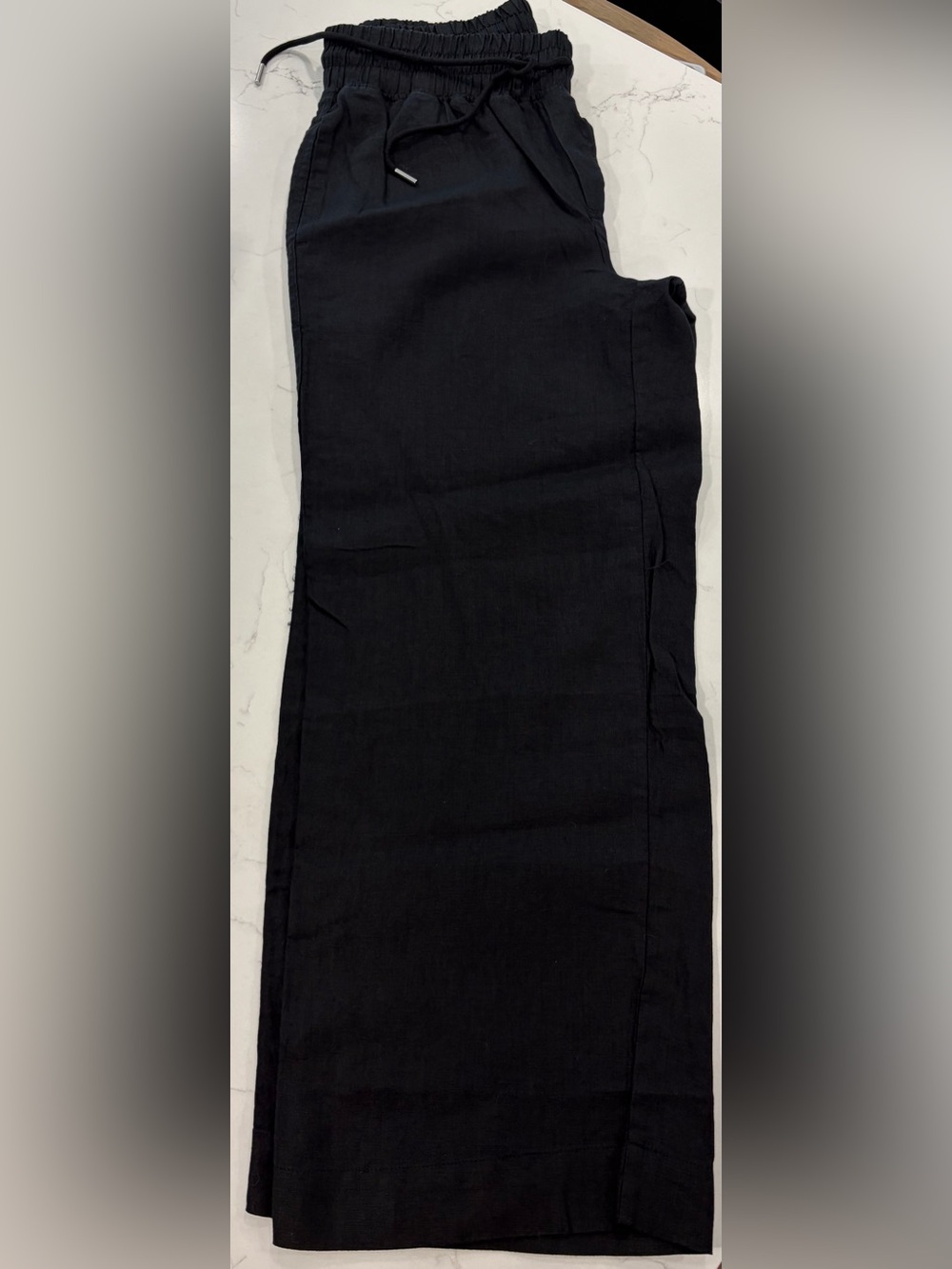 Quince Women’s Black Linen Blend Vest & Pants Outfit - Picture 5 of 7